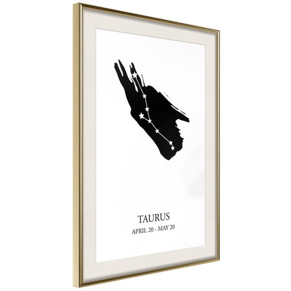 Inramad Poster / Tavla - Zodiac: Taurus I