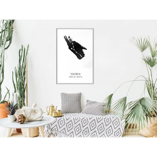 Inramad Poster / Tavla - Zodiac: Taurus I