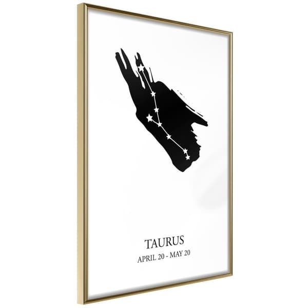 Inramad Poster / Tavla - Zodiac: Taurus I