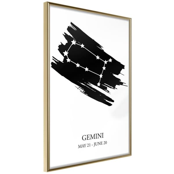 Inramad Poster / Tavla - Zodiac: Gemini I