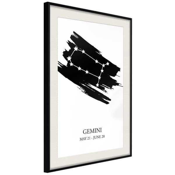 Inramad Poster / Tavla - Zodiac: Gemini I