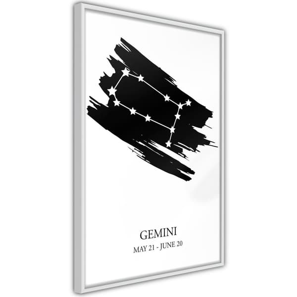 Inramad Poster / Tavla - Zodiac: Gemini I