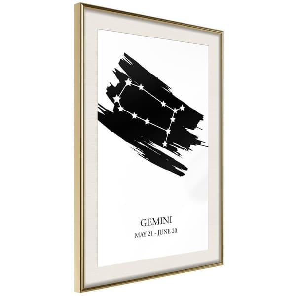 Inramad Poster / Tavla - Zodiac: Gemini I