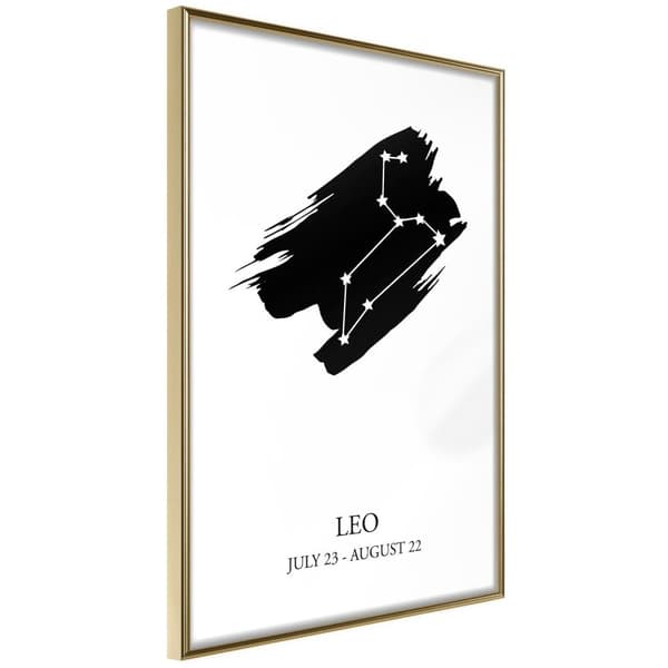 Inramad Poster / Tavla - Zodiac: Leo I