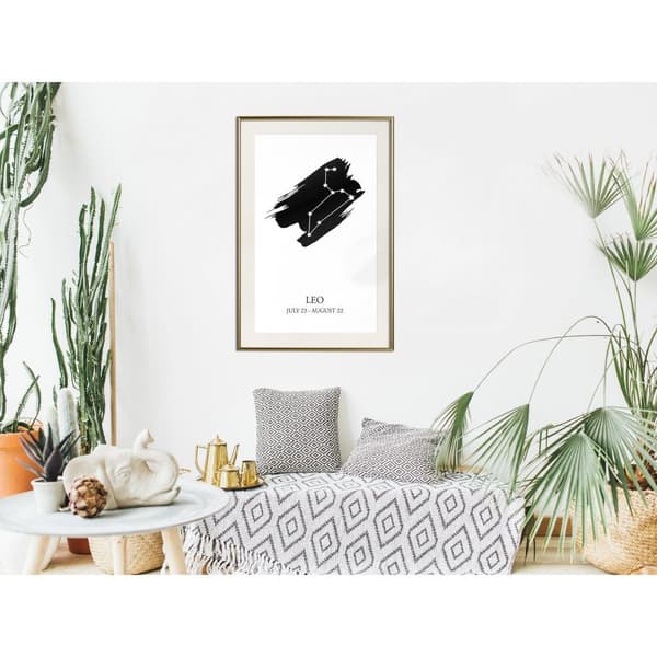 Inramad Poster / Tavla - Zodiac: Leo I