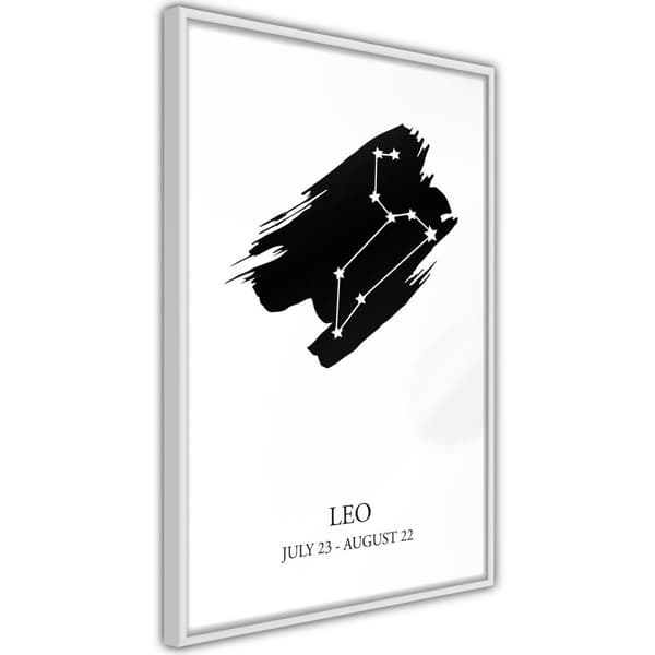 Inramad Poster / Tavla - Zodiac: Leo I