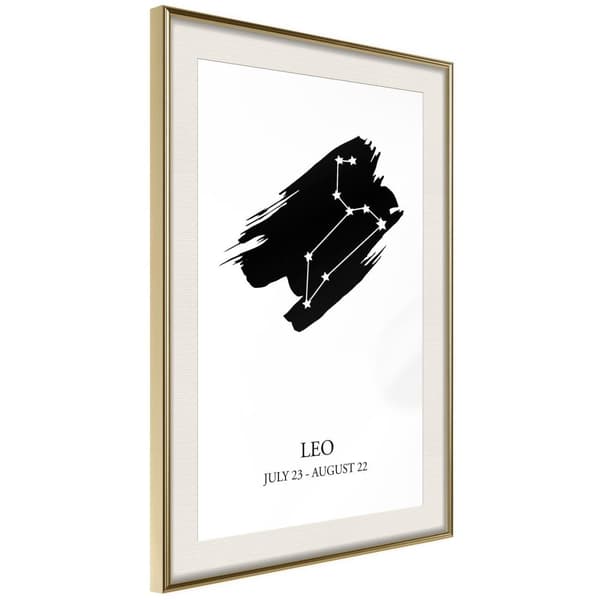 Inramad Poster / Tavla - Zodiac: Leo I