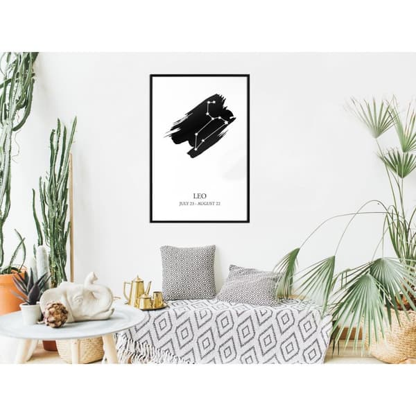 Inramad Poster / Tavla - Zodiac: Leo I