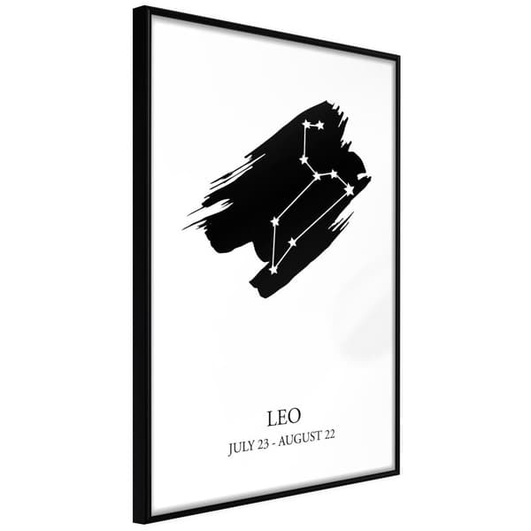 Inramad Poster / Tavla - Zodiac: Leo I