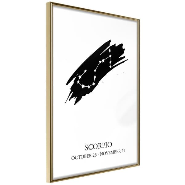 Inramad Poster / Tavla - Zodiac: Scorpio I