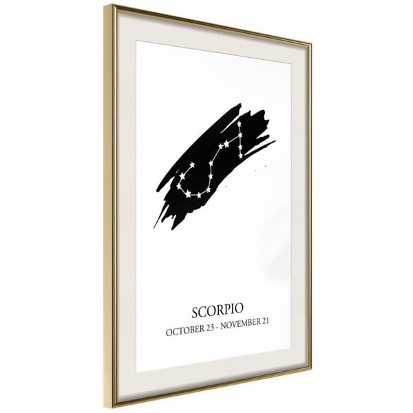 Inramad Poster / Tavla - Zodiac: Scorpio I