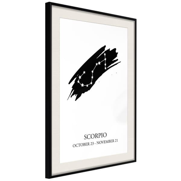 Inramad Poster / Tavla - Zodiac: Scorpio I
