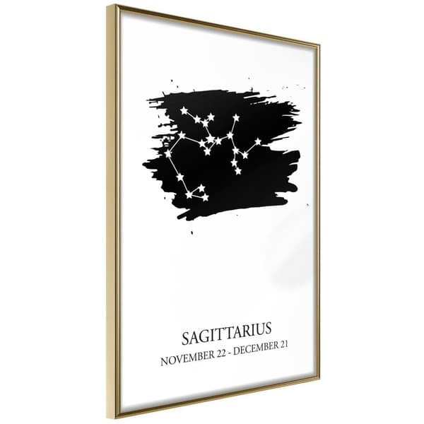 Inramad Poster / Tavla - Zodiac: Sagittarius I