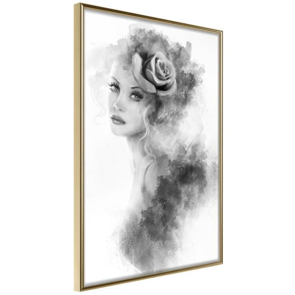 Inramad Poster / Tavla - Mysterious Lady