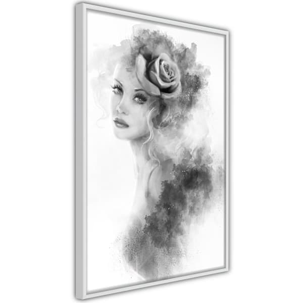 Inramad Poster / Tavla - Mysterious Lady