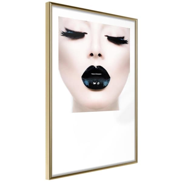 Inramad Poster / Tavla - Black Lipstick