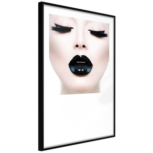 Inramad Poster / Tavla - Black Lipstick