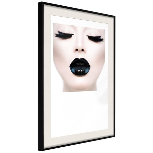 Inramad Poster / Tavla - Black Lipstick
