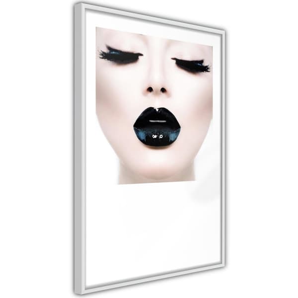 Inramad Poster / Tavla - Black Lipstick