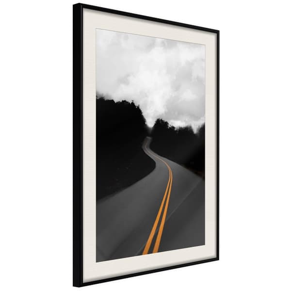 Inramad Poster / Tavla - Road Into the Unknown