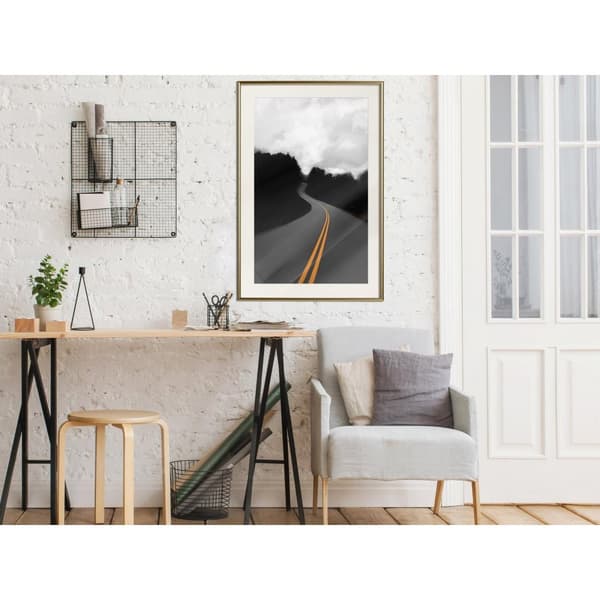 Inramad Poster / Tavla - Road Into the Unknown