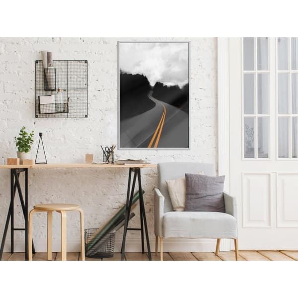 Inramad Poster / Tavla - Road Into the Unknown