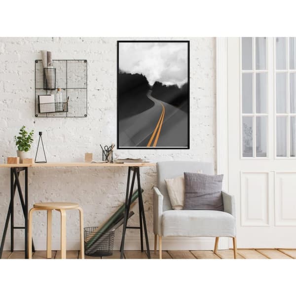 Inramad Poster / Tavla - Road Into the Unknown