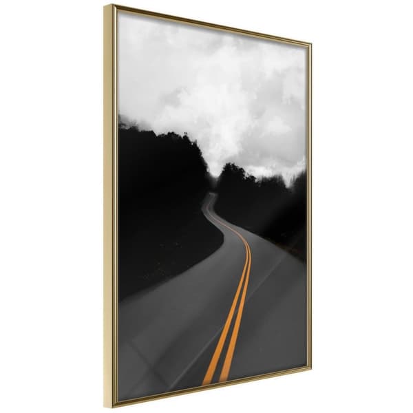 Inramad Poster / Tavla - Road Into the Unknown
