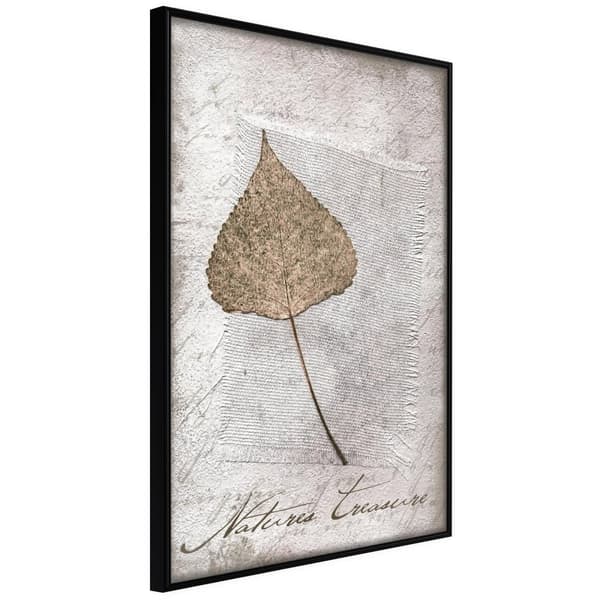 Inramad Poster / Tavla - Dried Leaf Svart ram 20x30
