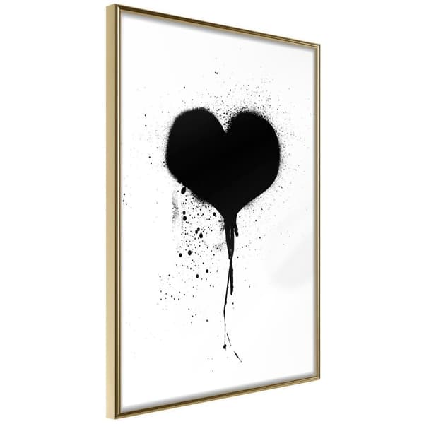 Inramad Poster / Tavla - Graffiti Heart