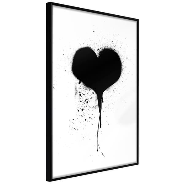 Inramad Poster / Tavla - Graffiti Heart