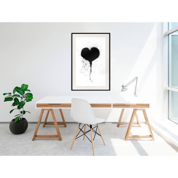 Inramad Poster / Tavla - Graffiti Heart