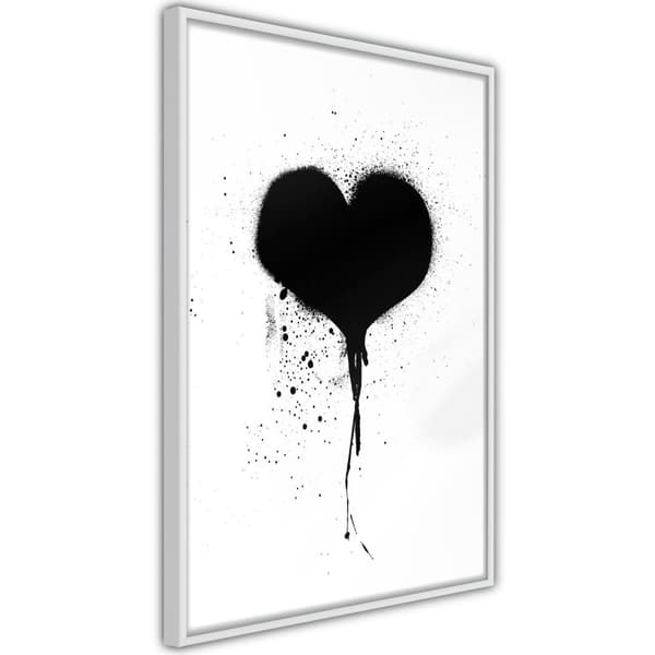 Inramad Poster / Tavla - Graffiti Heart