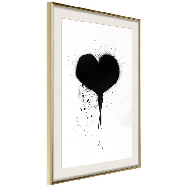 Inramad Poster / Tavla - Graffiti Heart