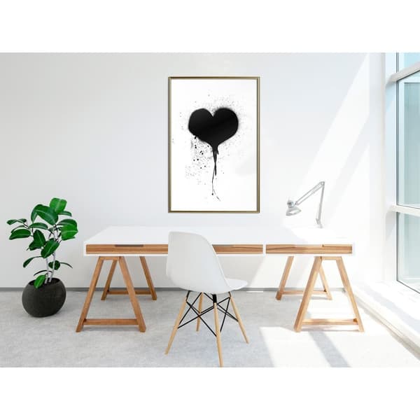 Inramad Poster / Tavla - Graffiti Heart
