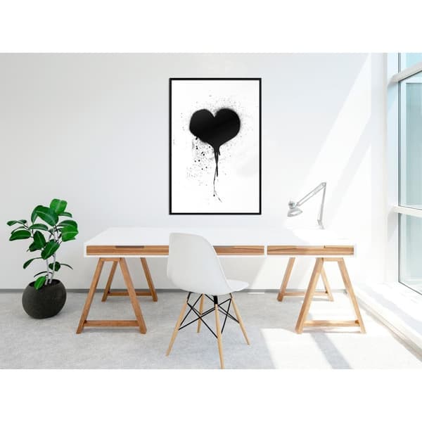 Inramad Poster / Tavla - Graffiti Heart