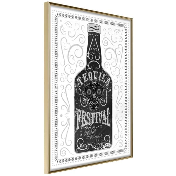 Inramad Poster / Tavla - Bottle of Tequila