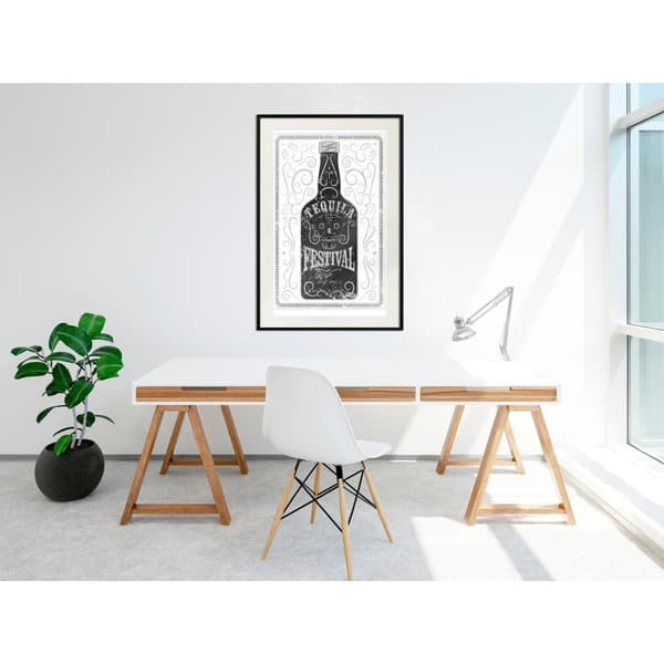 Inramad Poster / Tavla - Bottle of Tequila
