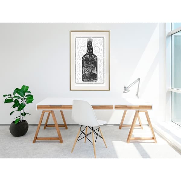 Inramad Poster / Tavla - Bottle of Tequila