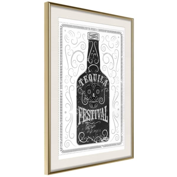 Inramad Poster / Tavla - Bottle of Tequila
