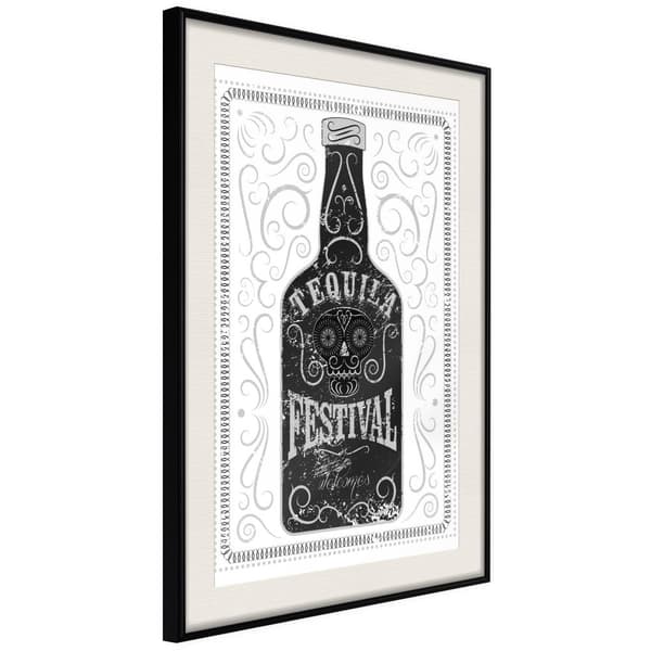 Inramad Poster / Tavla - Bottle of Tequila