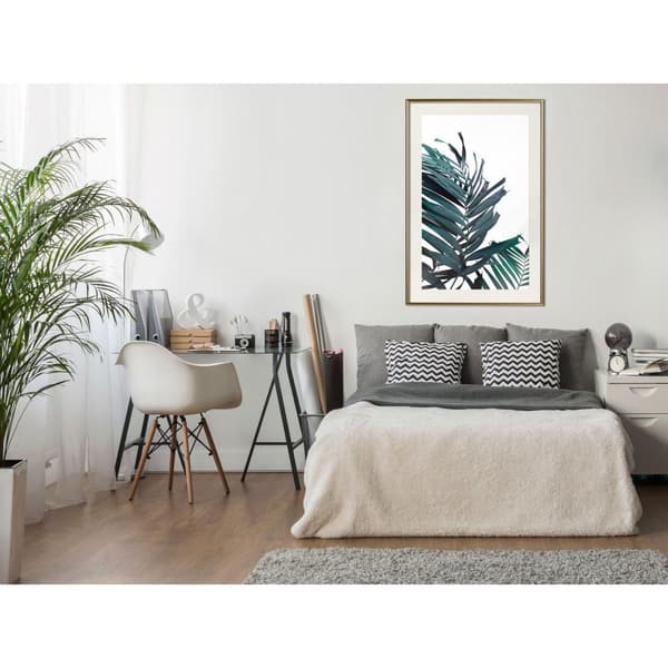 Inramad Poster / Tavla - Evergreen Palm Leaves