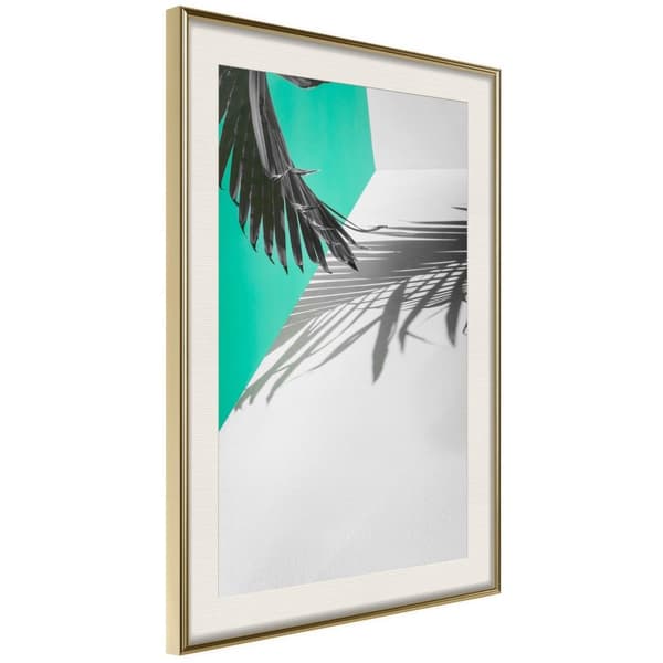 Inramad Poster / Tavla - Leaves or Wings? Guldram med passepartout 30x45