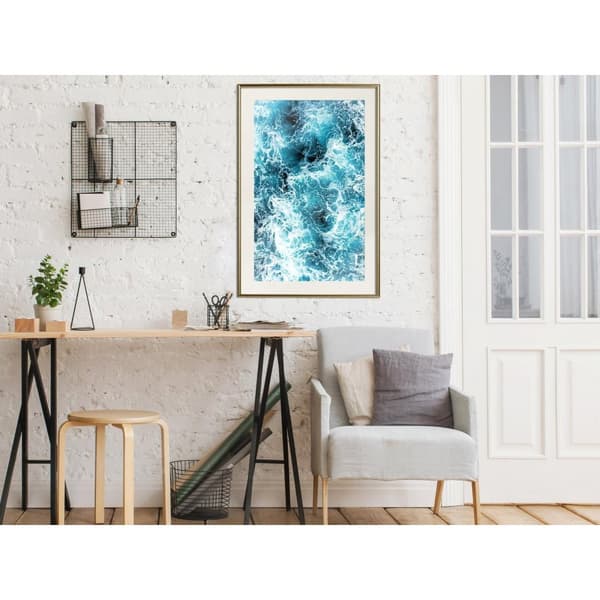 Inramad Poster / Tavla - Sea Foam