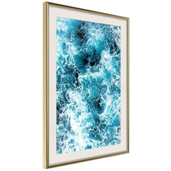 Inramad Poster / Tavla - Sea Foam