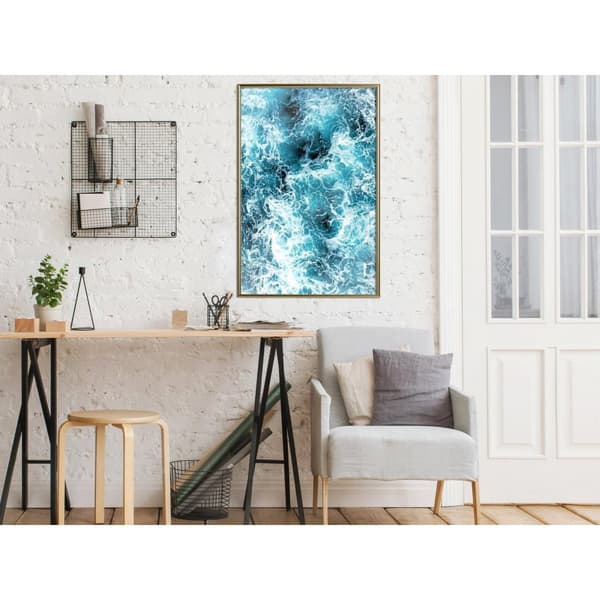 Inramad Poster / Tavla - Sea Foam