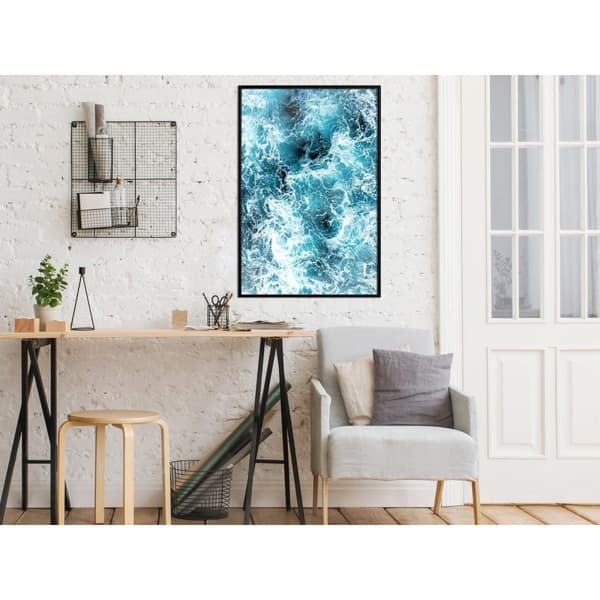 Inramad Poster / Tavla - Sea Foam