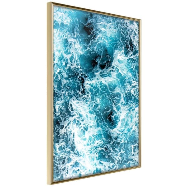 Inramad Poster / Tavla - Sea Foam