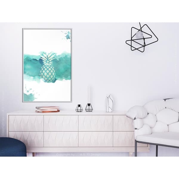 Inramad Poster / Tavla - Pastel Pineapple