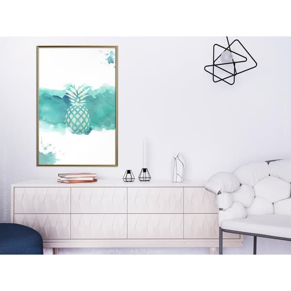 Inramad Poster / Tavla - Pastel Pineapple